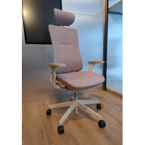 Office chair VIOLLE 131SFL white and pink - SALE